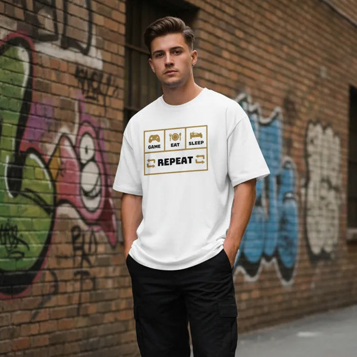 Oversize Vorderseite - GAME EAT SLEEP REPEAT