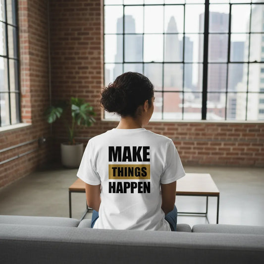 Unisex Rückseite - MAKE THINGS HAPPEN