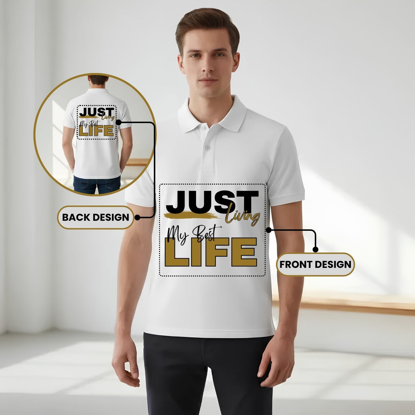 Polo Herren - Front / Back