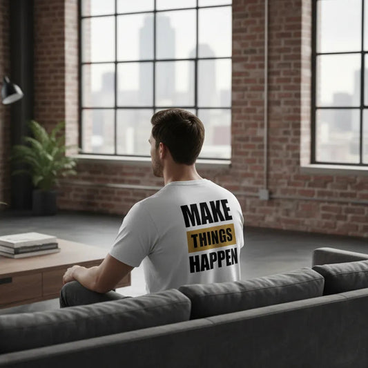 Slim Fit Rückseite - MAKE THINGS HAPPEN