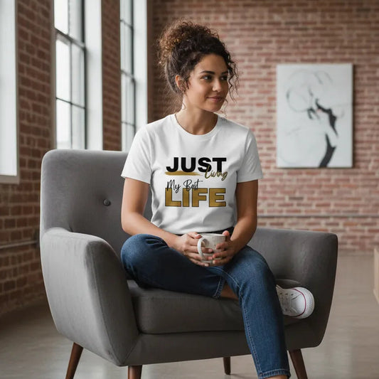Unisex Vorderseite - JUST LIVING MY BEST LIFE