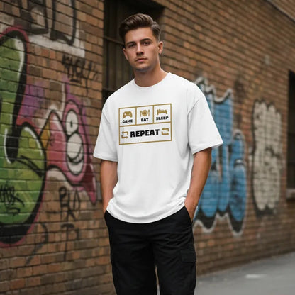 Oversize Vorderseite - GAME EAT SLEEP REPEAT