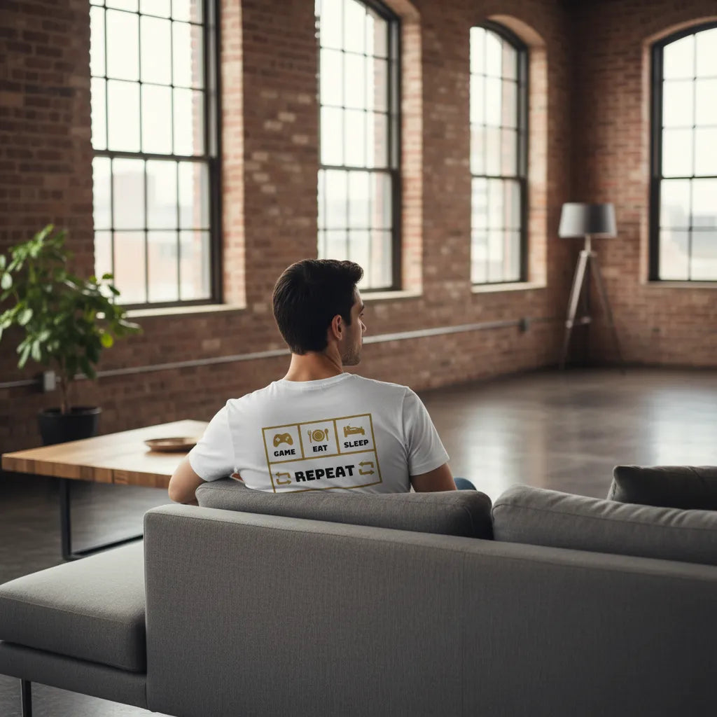 Slim Fit Rückseite - GAME EAT SLEEP REPEAT