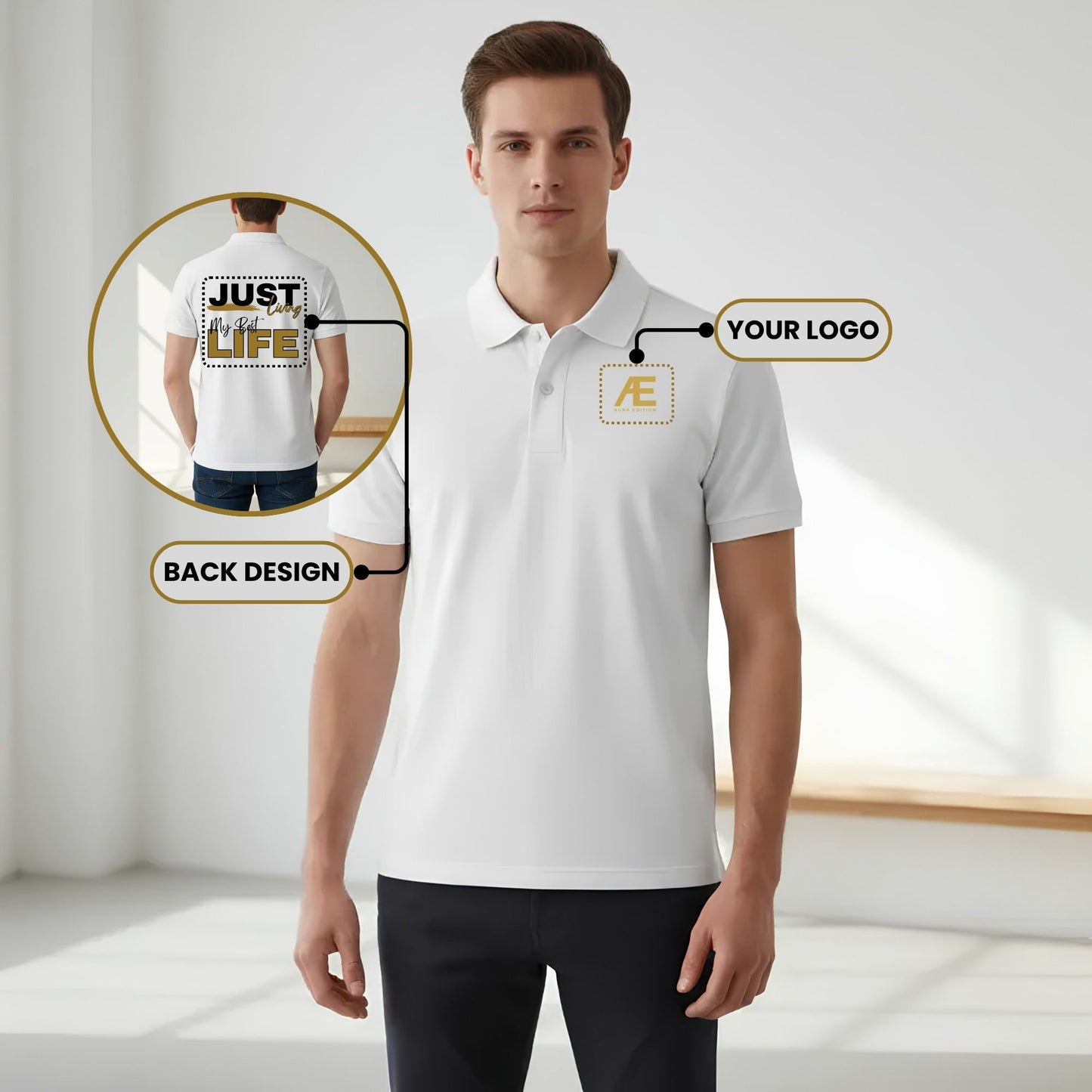 Polo Herren - Logo / Back