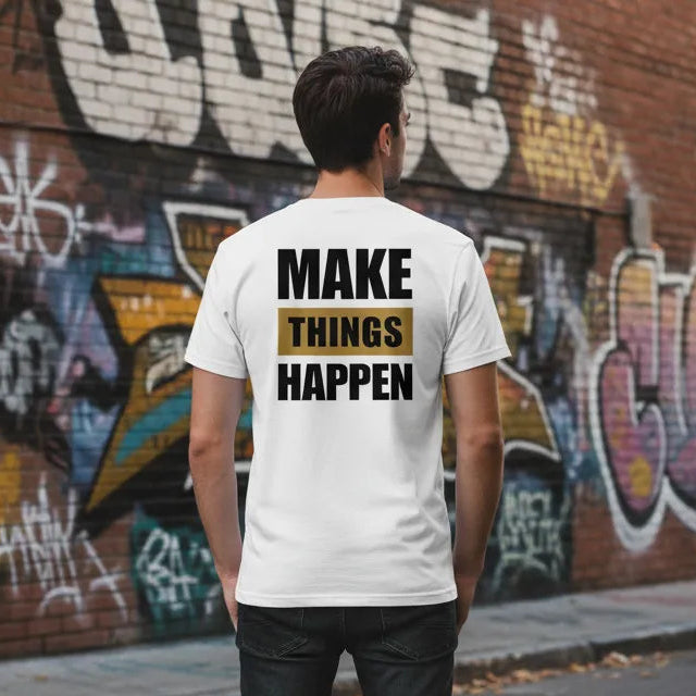 Unisex Rückseite - MAKE THINGS HAPPEN