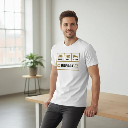 Slim Fit Vorderseite - GAME EAT SLEEP REPEAT