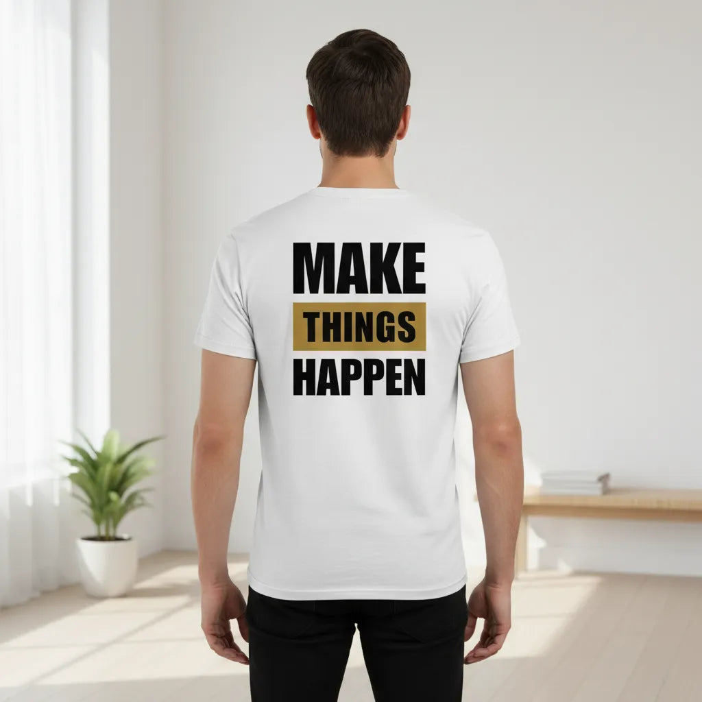 Slim Fit Rückseite - MAKE THINGS HAPPEN