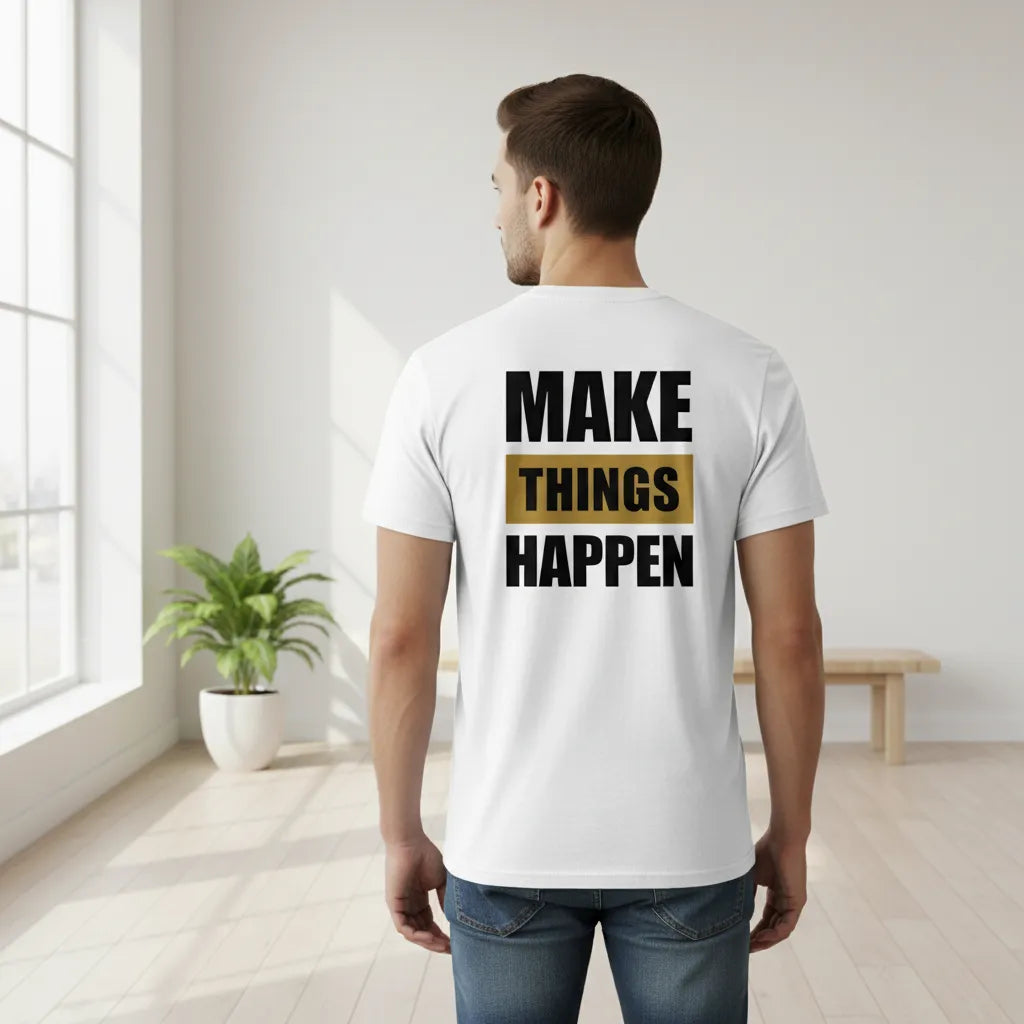 Unisex Rückseite - MAKE THINGS HAPPEN