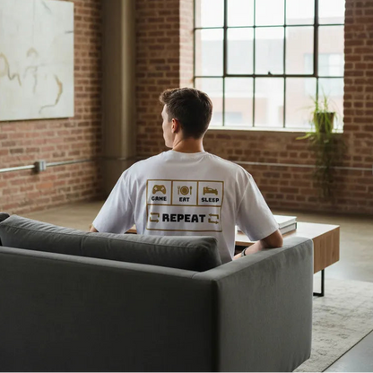 Oversize Rückseite - GAME EAT SLEEP REPEAT