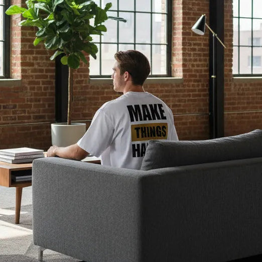 Oversize Rückseite - MAKE THINGS HAPPEN