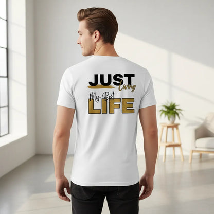 Slim Fit Rückseite - JUST LIVING MY BEST LIFE