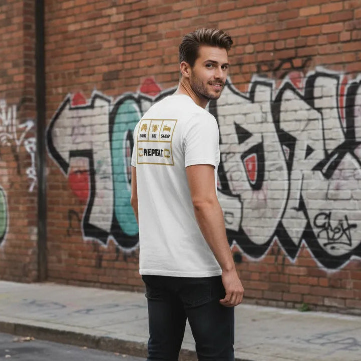 Slim Fit Rückseite - GAME EAT SLEEP REPEAT