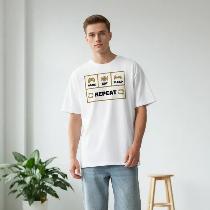 Oversize Vorderseite - GAME EAT SLEEP REPEAT