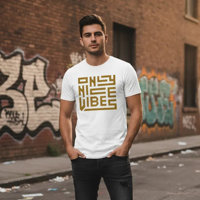 Slim Fit Vorderseite - ONLY NICE VIBES